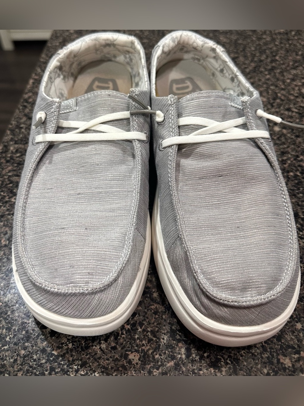 Casual Women’s Gray Boat Shoes - Comfortable Slip-On Loafers